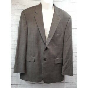 Ralph Lauren Wool Brown Windowpane Sport Coat Blazer Jacket Mens 42 R